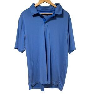Bolle Mens Blue Textured Diamond Knit Polo Shirt Short‎ Sleeve XL #157